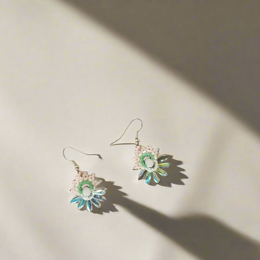 Beaded Rhododendron Earrings