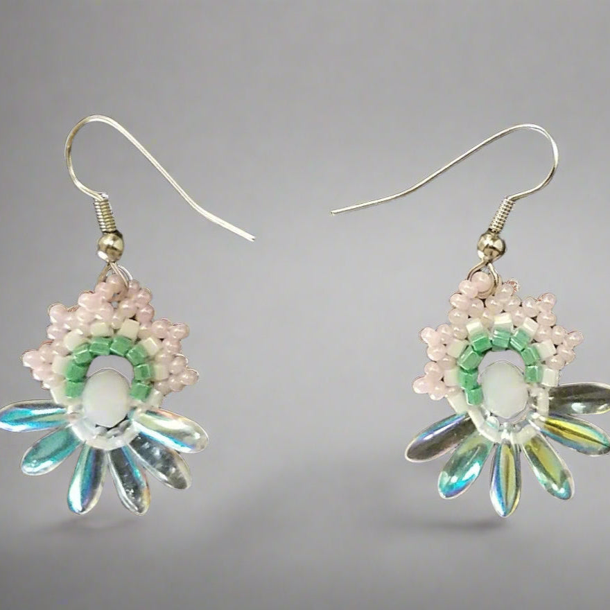 Beaded Rhododendron Earrings