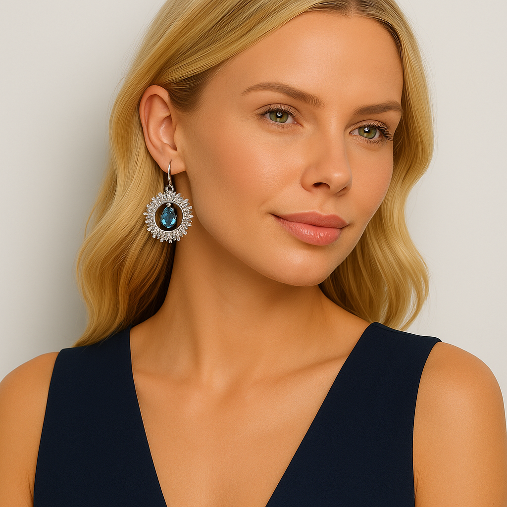 Beaded Circle Earrings