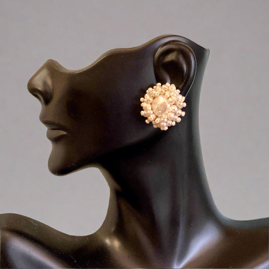 Beaded Seed Pearl Post earring