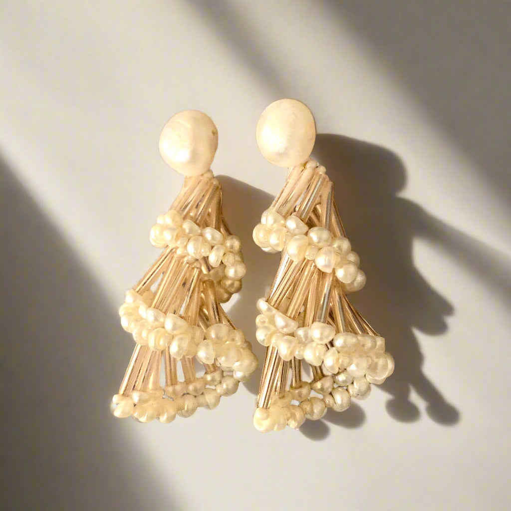 Pearly Swirl Earrings