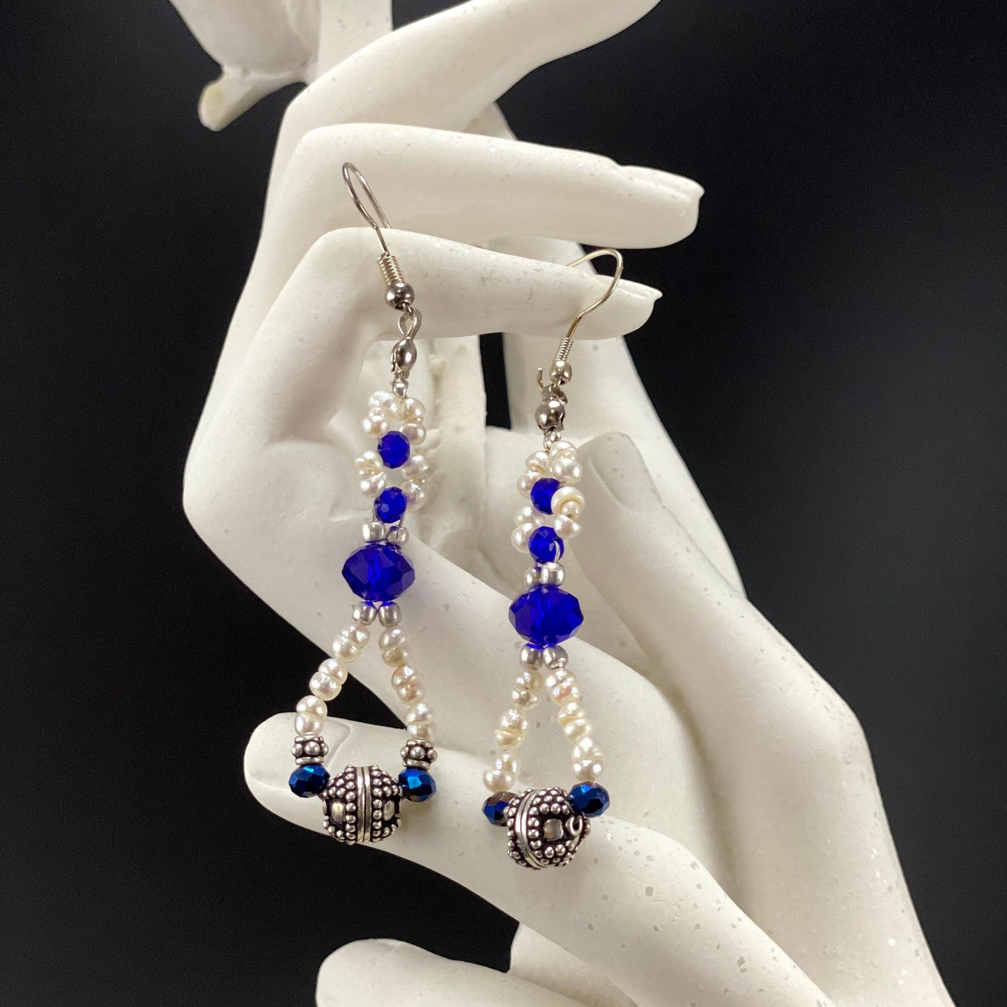 Seed Pearl Tibetan Earrings