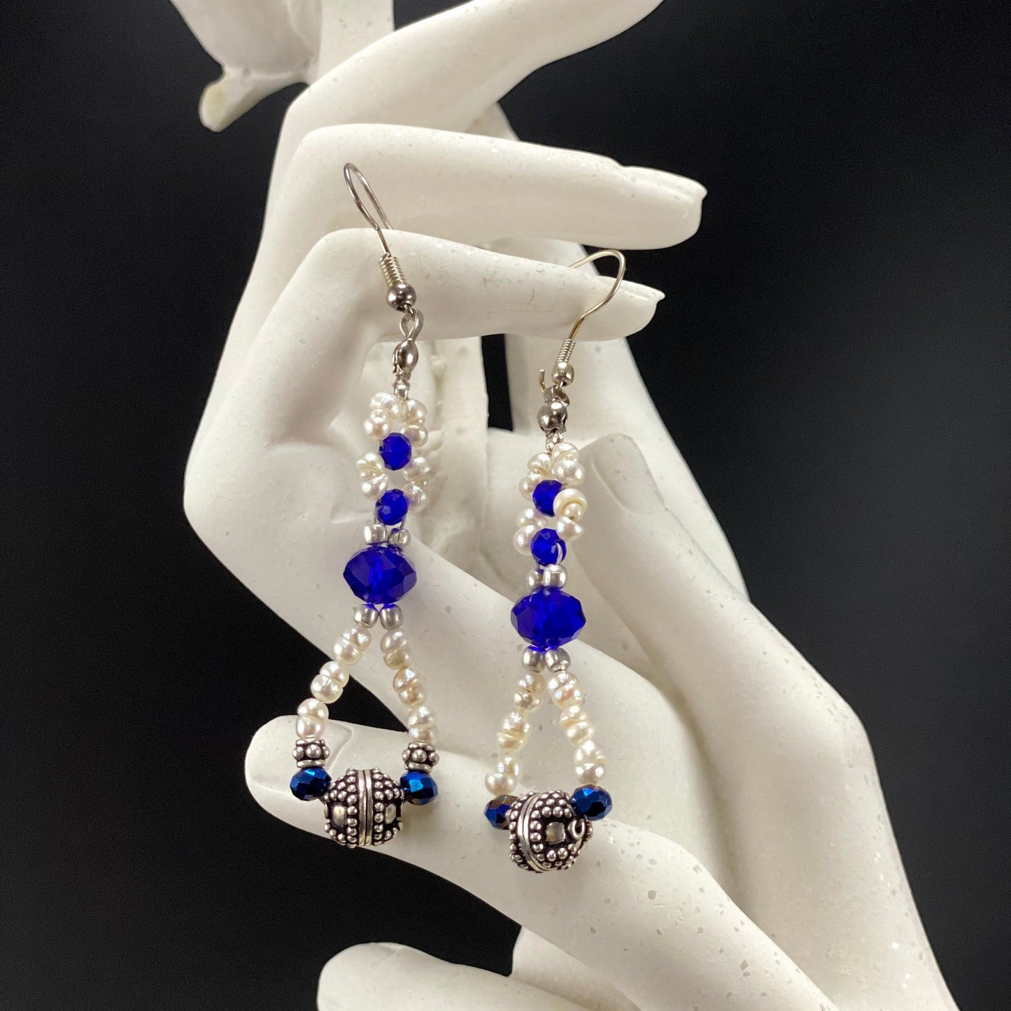 Seed Pearl Tibetan Earrings