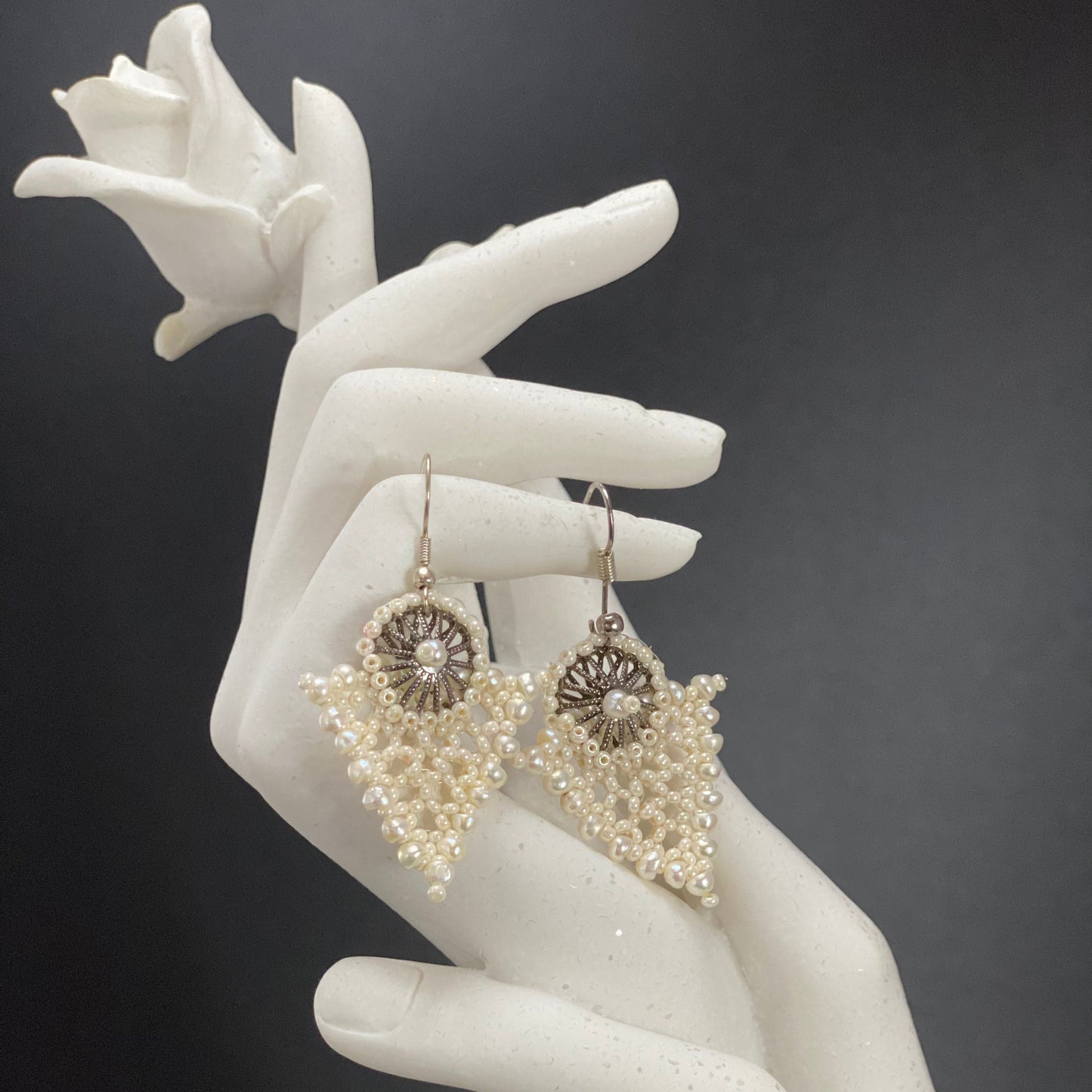 Triangle Net Earrings