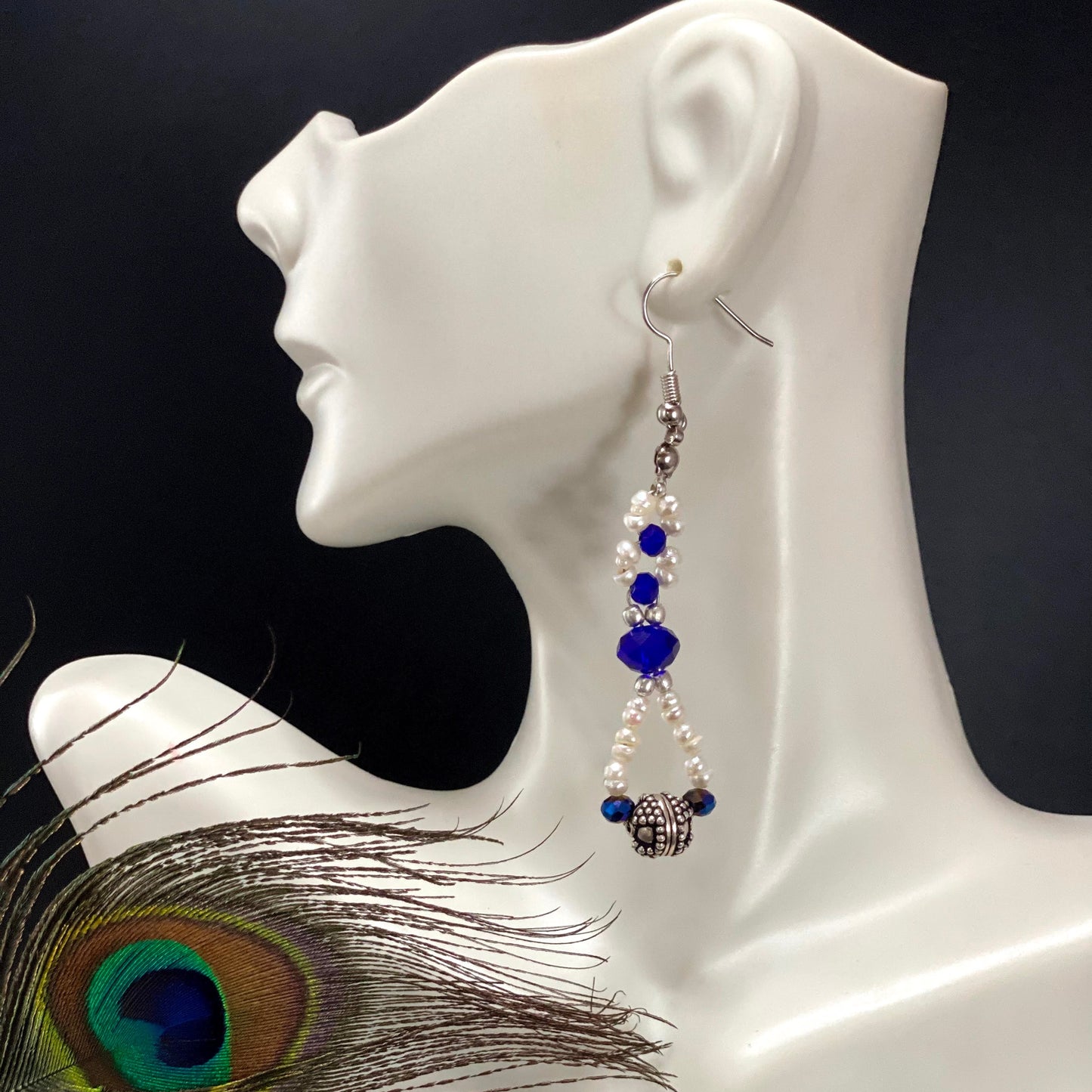 Seed Pearl Tibetan Earrings
