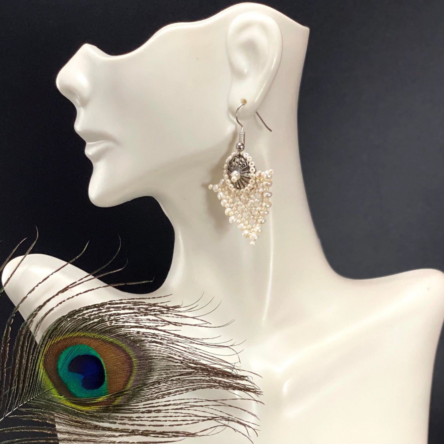 Triangle Net Earrings
