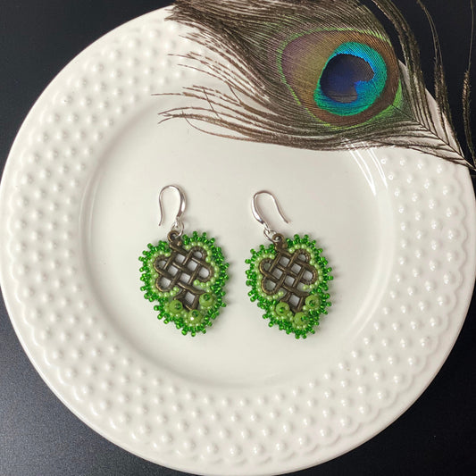 Endless Knot Beaded Component Earrings