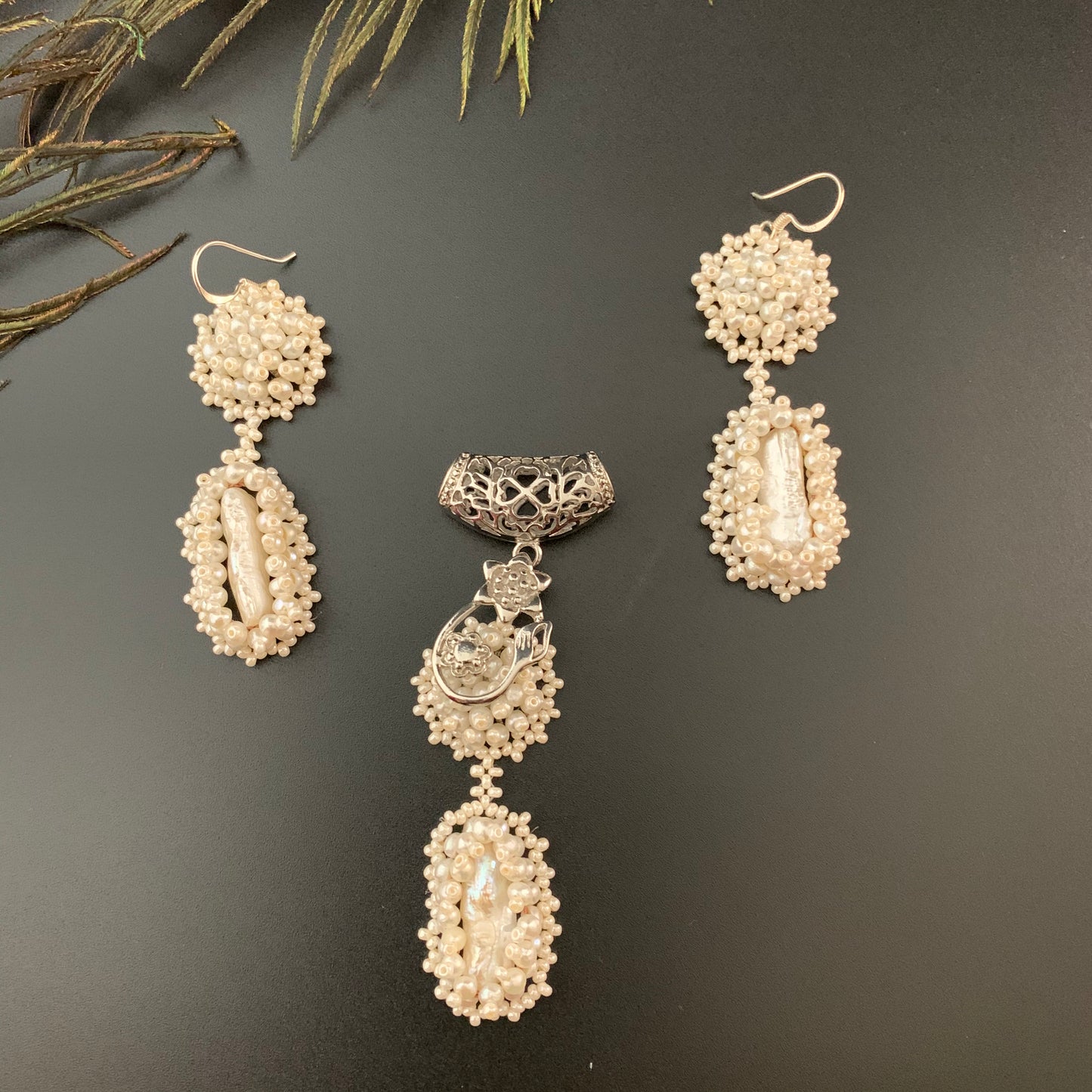 Victorian Style Bridal Pearl Set