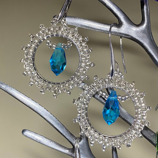 Beaded Circle Earrings