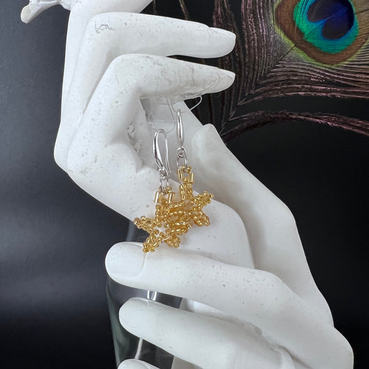 Beaded Starfish Earrings