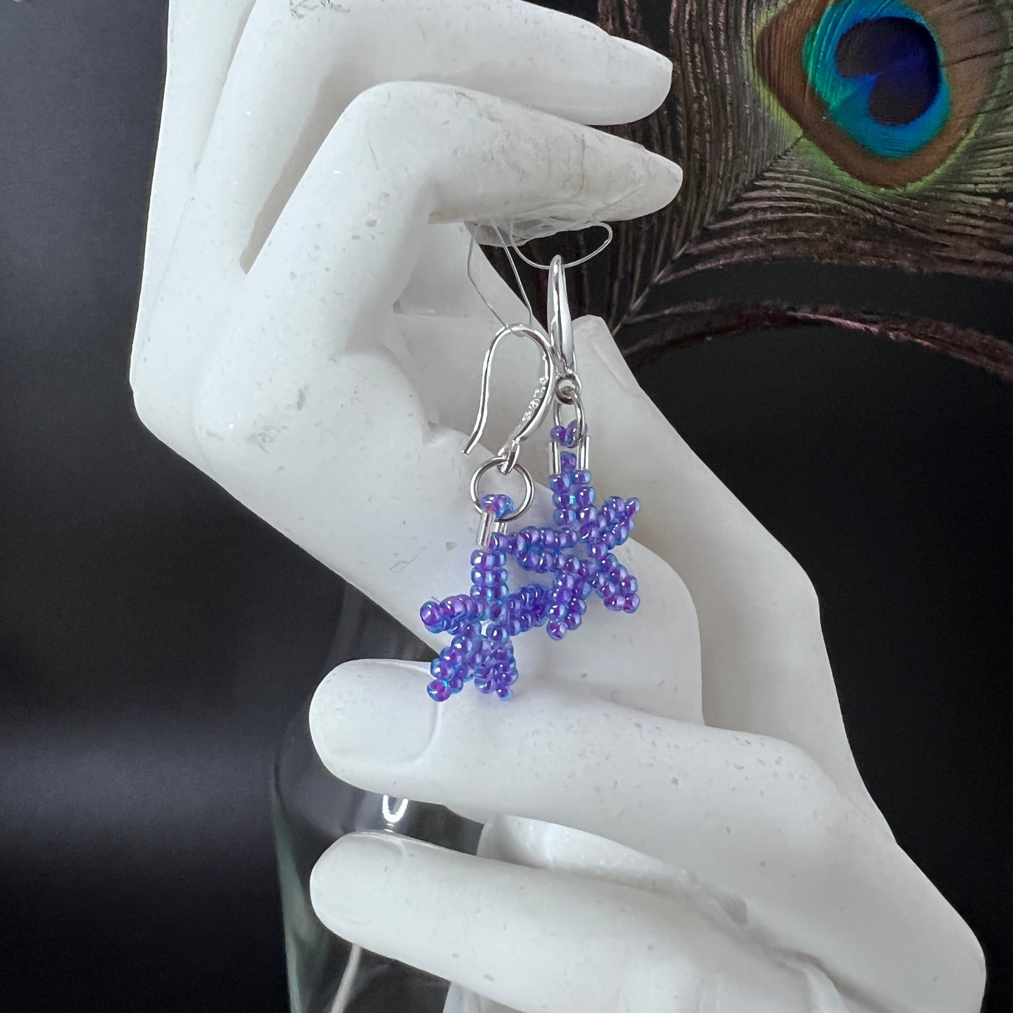 Beaded Starfish Earrings