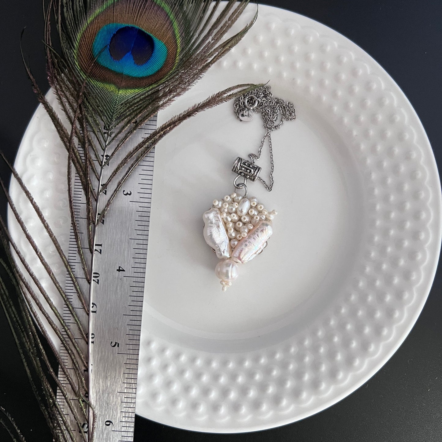 Duo Keshi Pearl Pendant