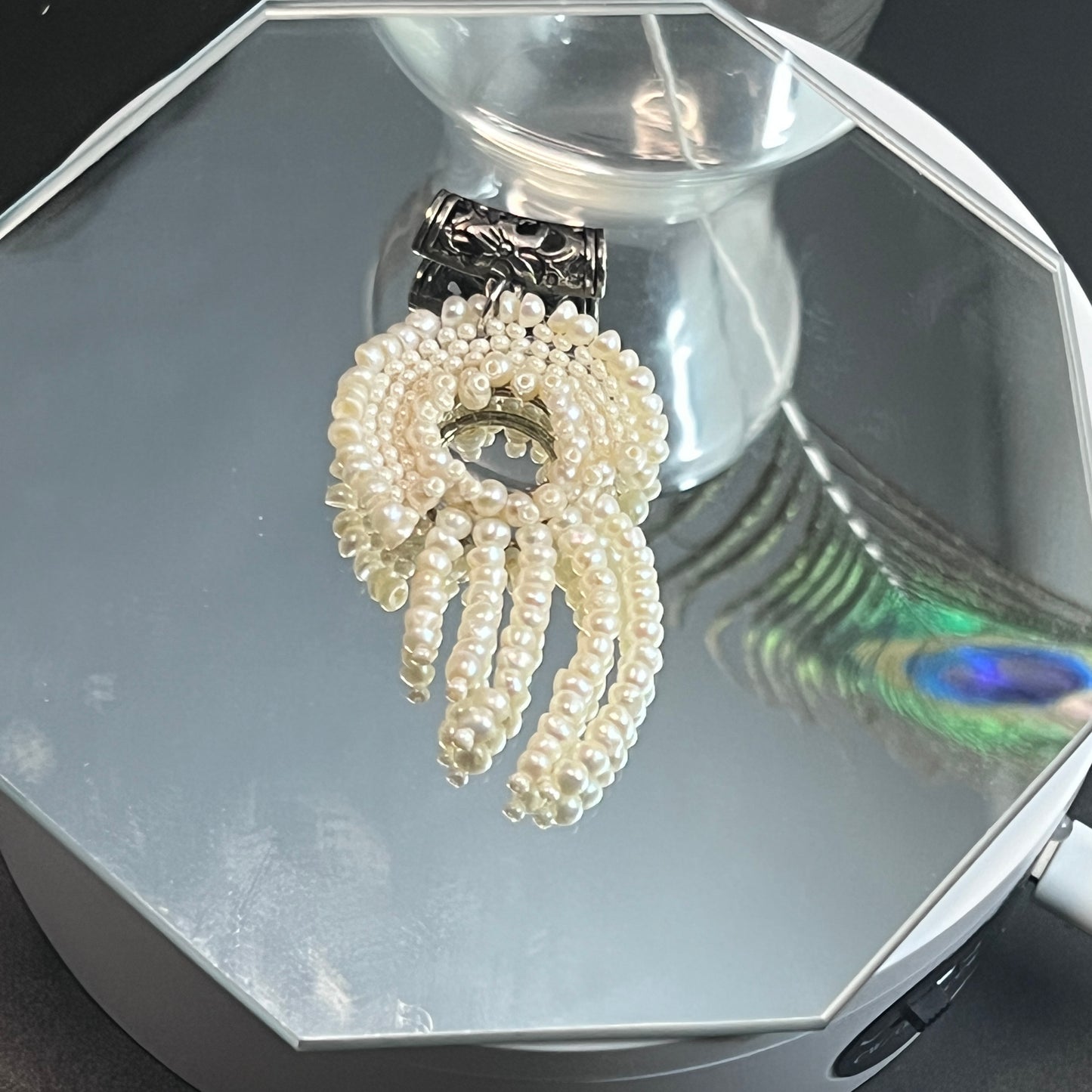 Seed Pearl Jelly Fish Pendant