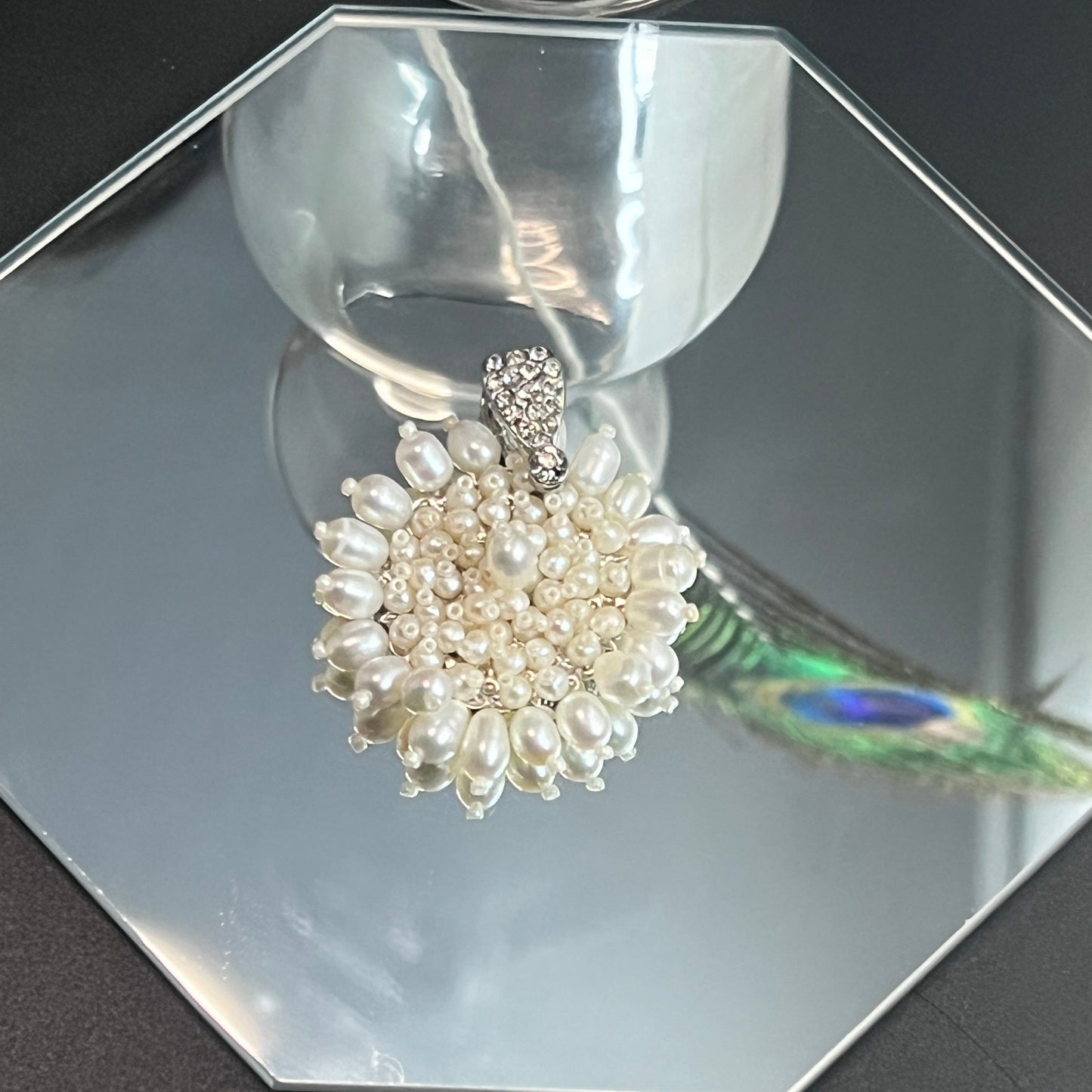 Seed Pearl Earring and Pendant Set