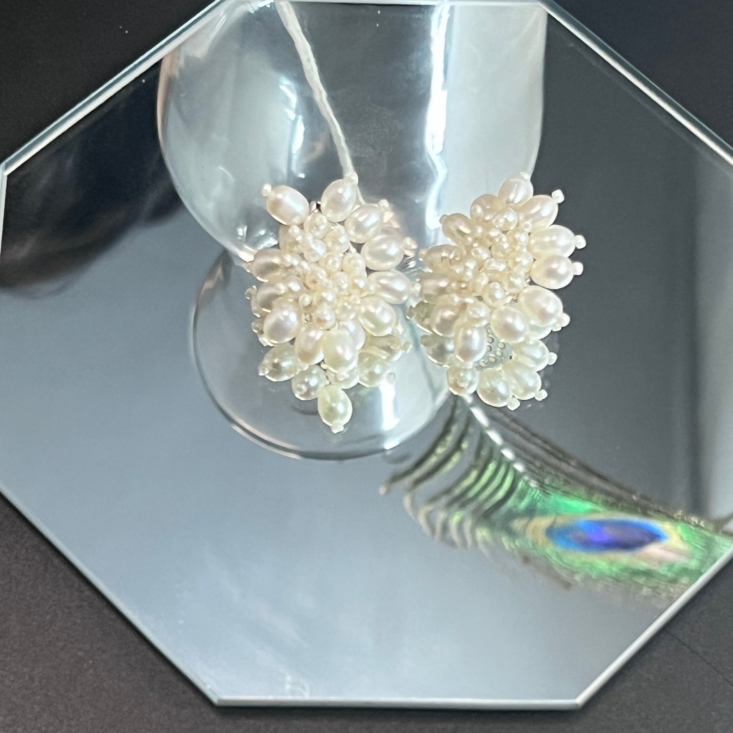 Seed Pearl Earring and Pendant Set