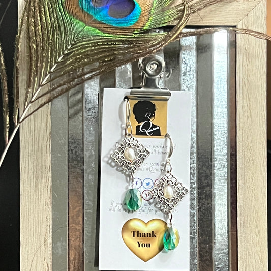 Diamond Drop Component Earrings