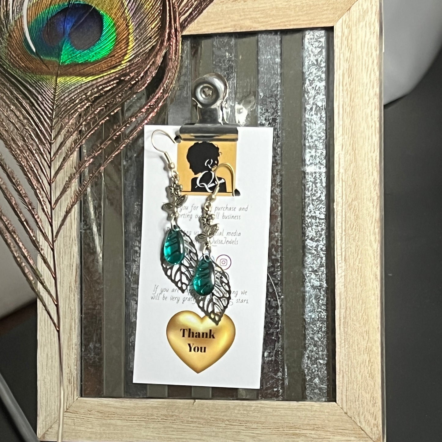 Crystal Drop Circle Earrings