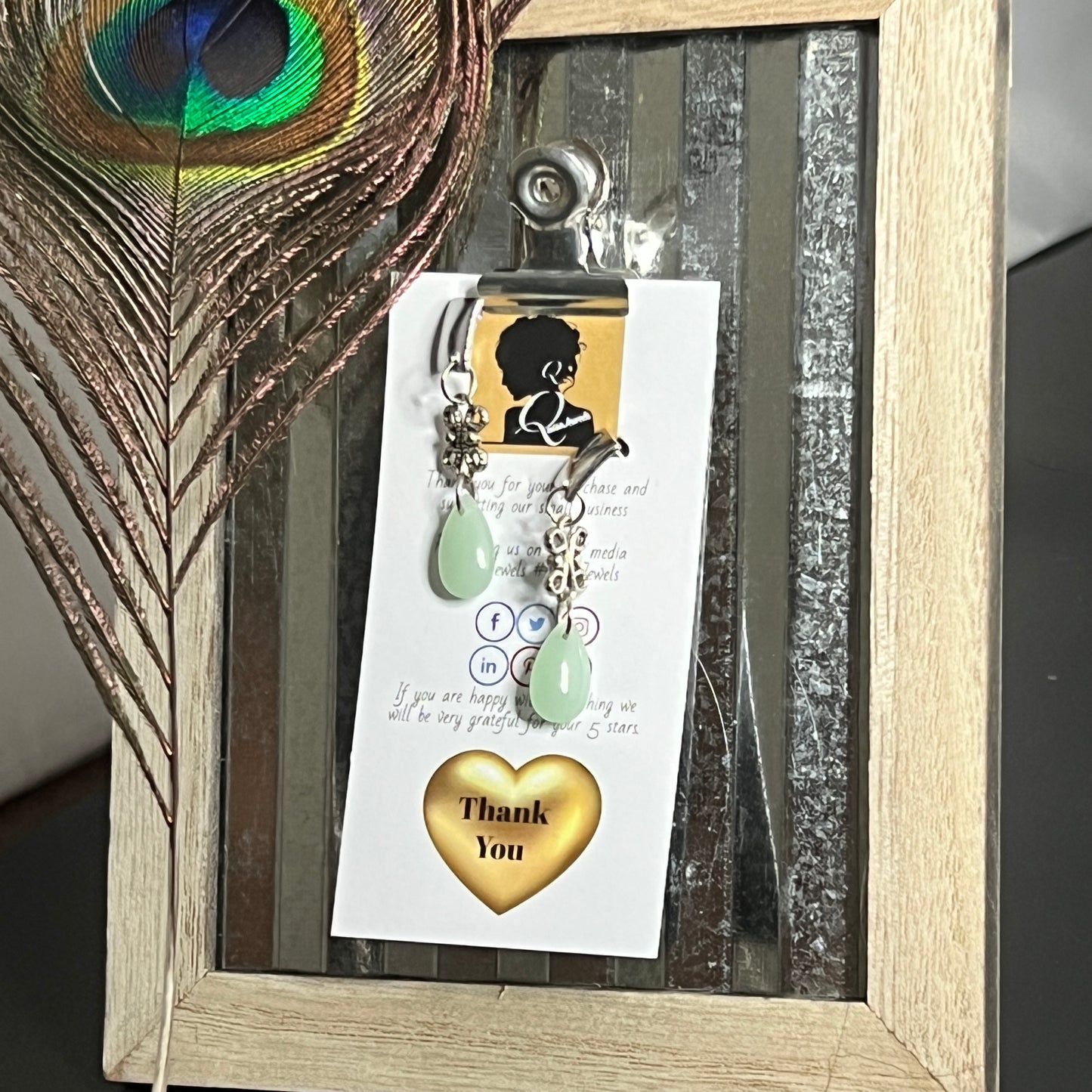 Crystal Drop Circle Earrings
