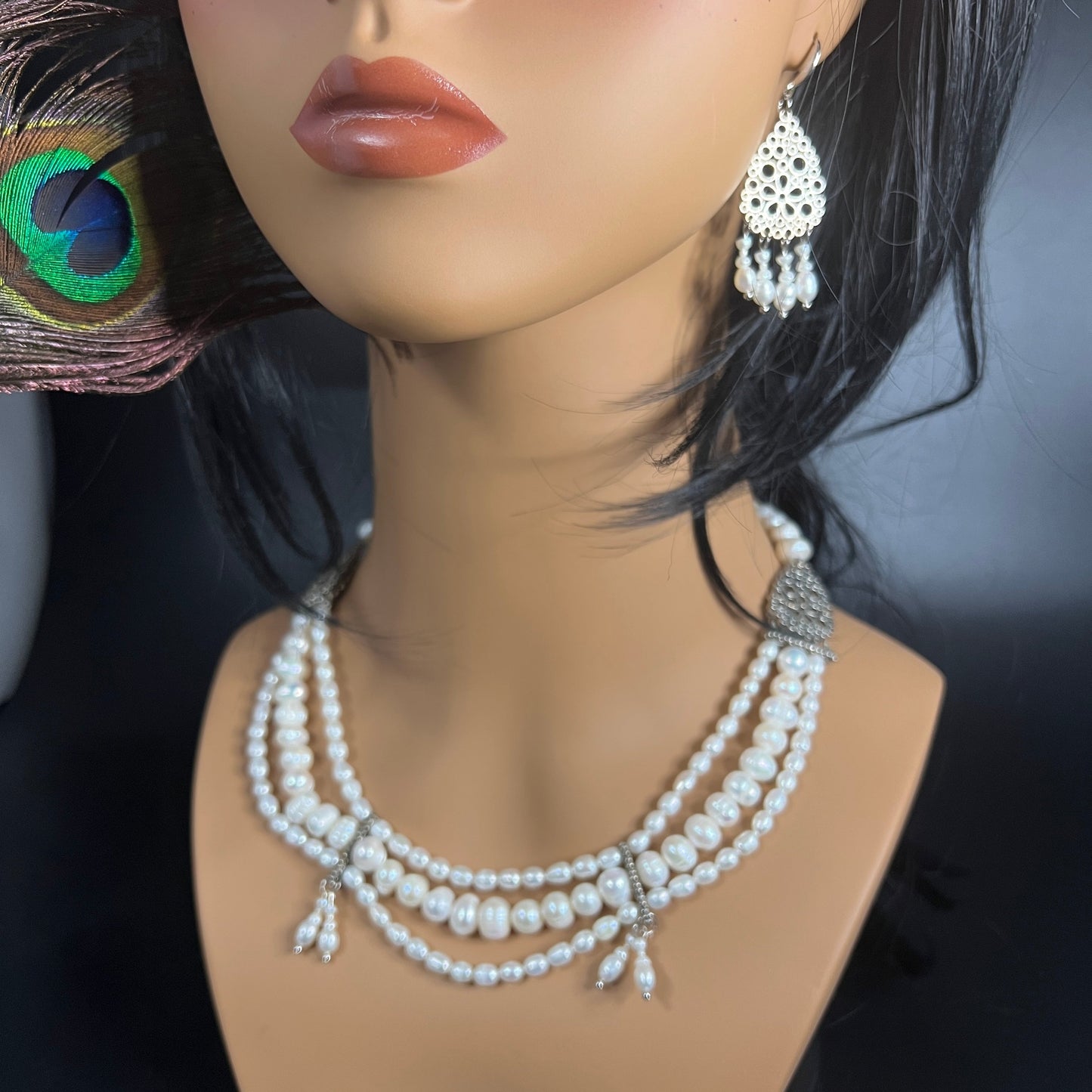 Layered Pearl Jewelry Set
