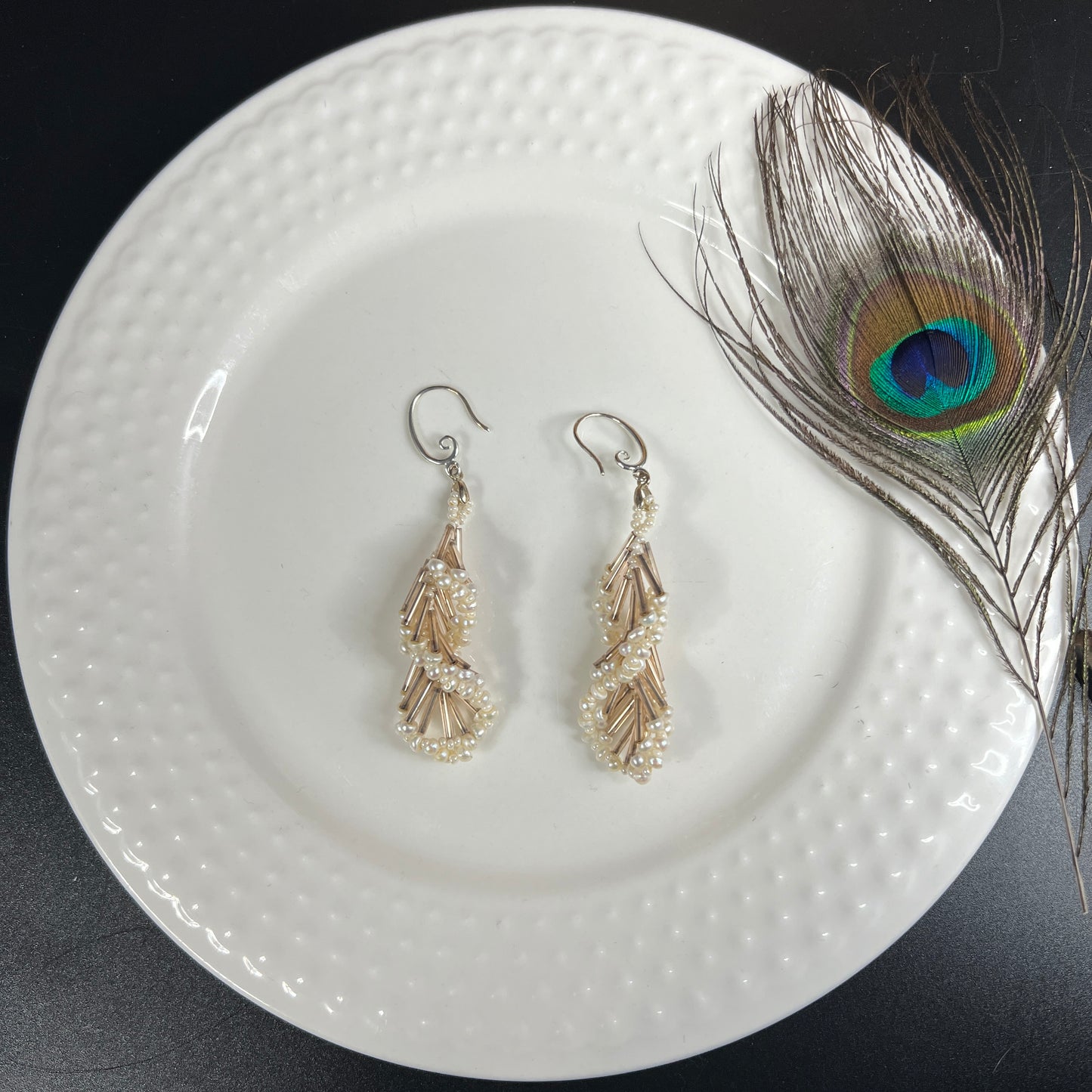 Pearly Swirl Earrings