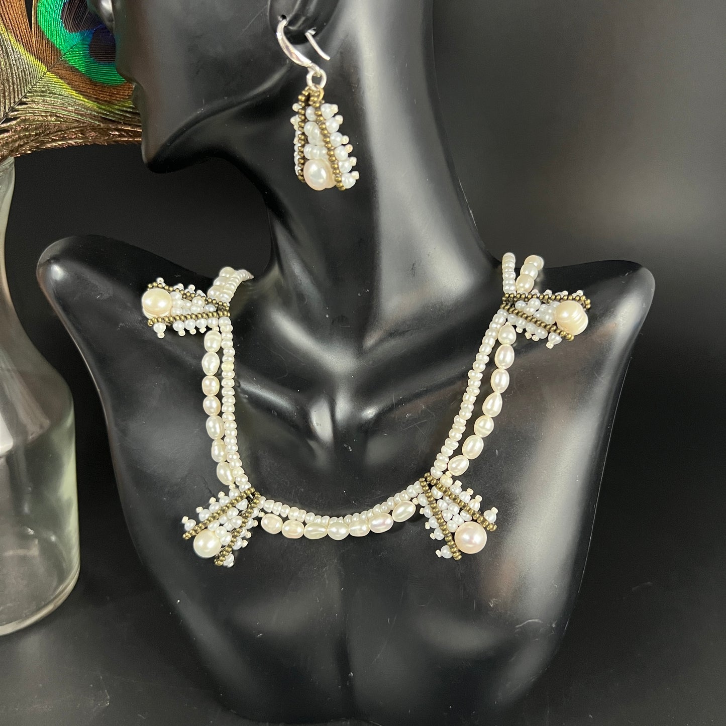 Antique Layered Pearl Jewelry Set