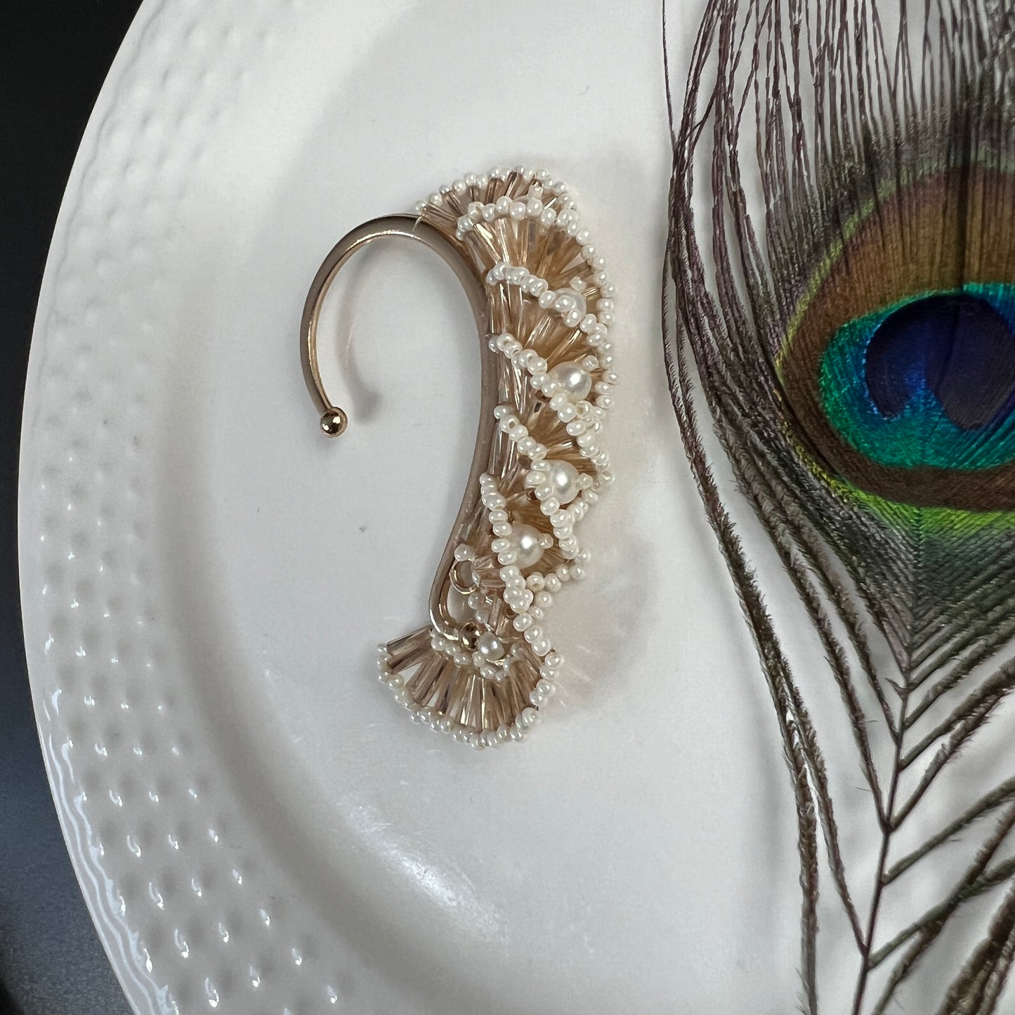 Beaded Back Ear Cuff