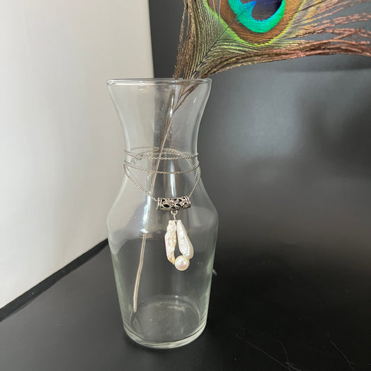 Duo Keshi Pearl Pendant