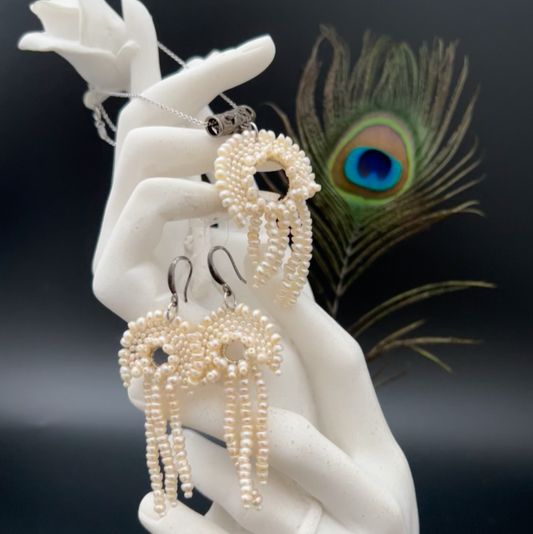 Seed Pearl Jelly Fish Jewelry Set