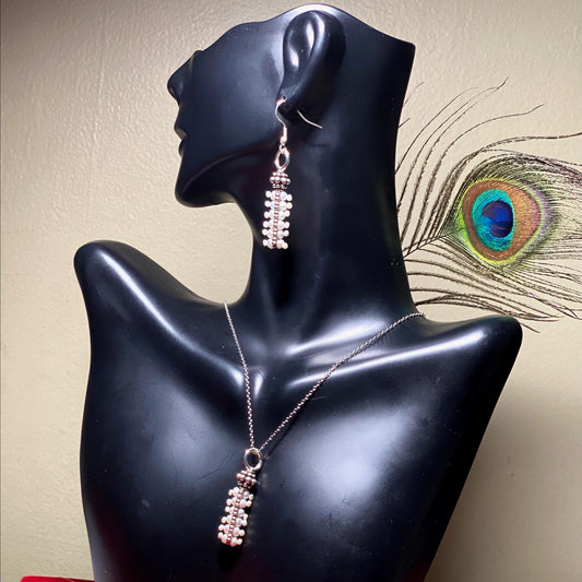 Seed Pearl and pewter Set