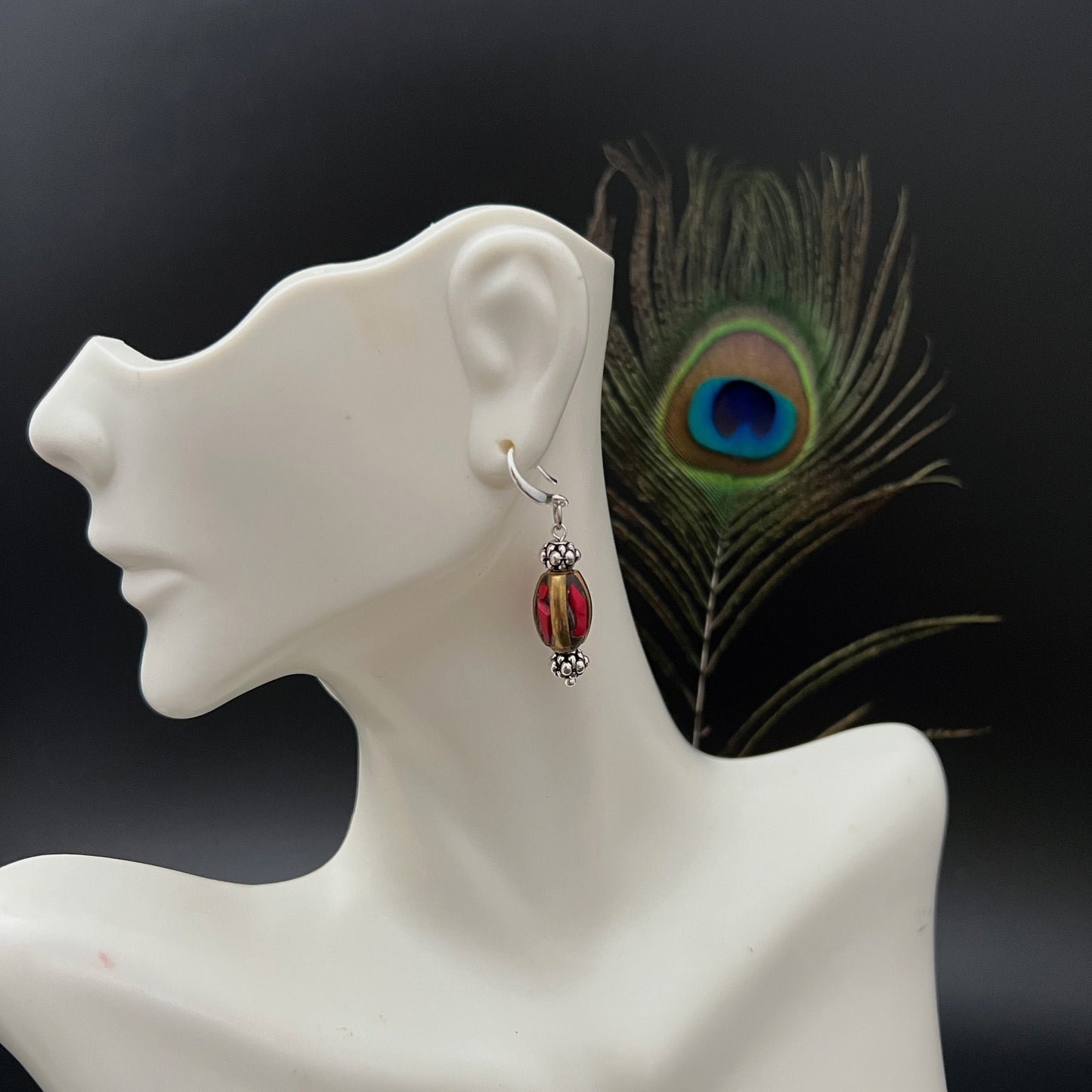 Tibetan RedCoral Earrings