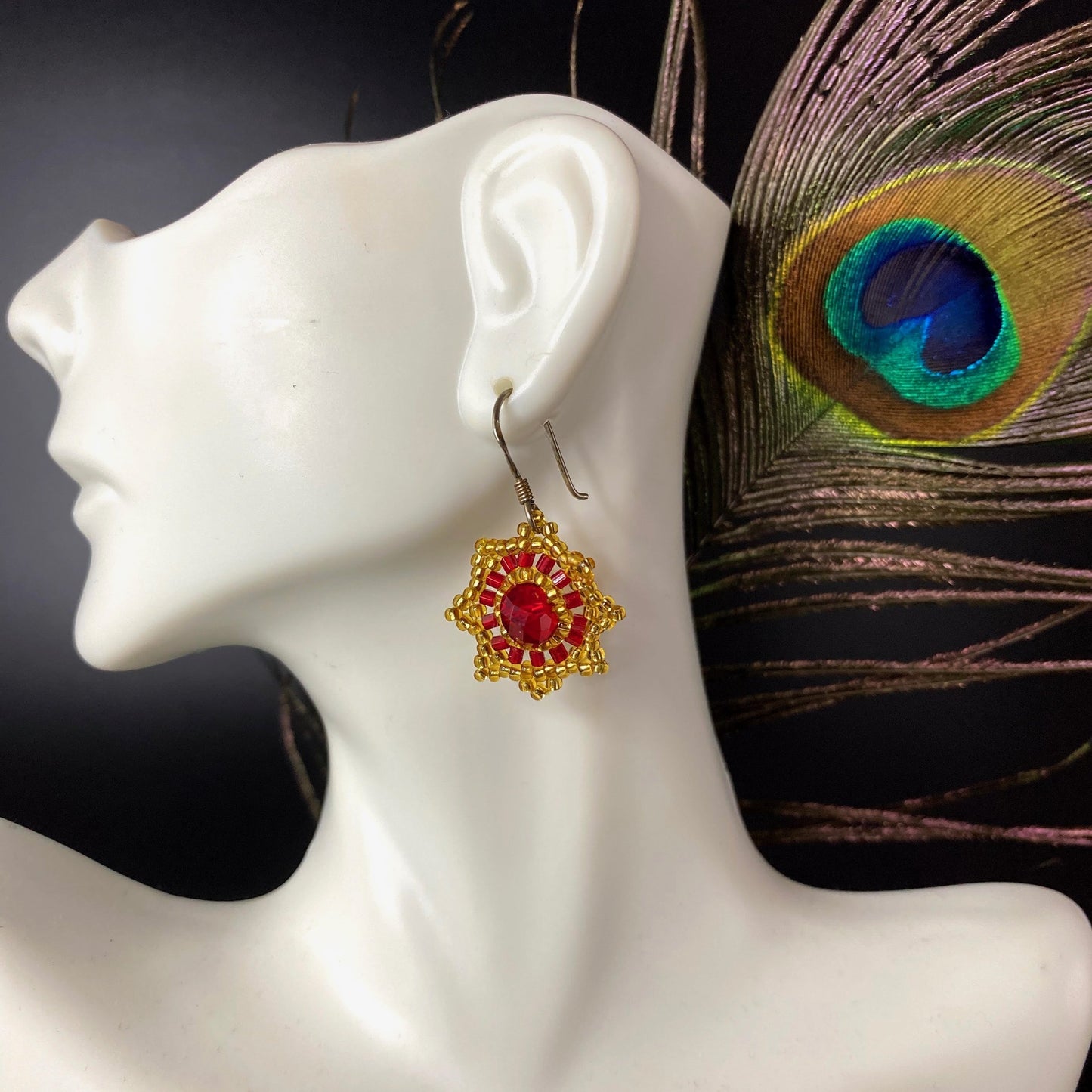Sun Beaded Earrings