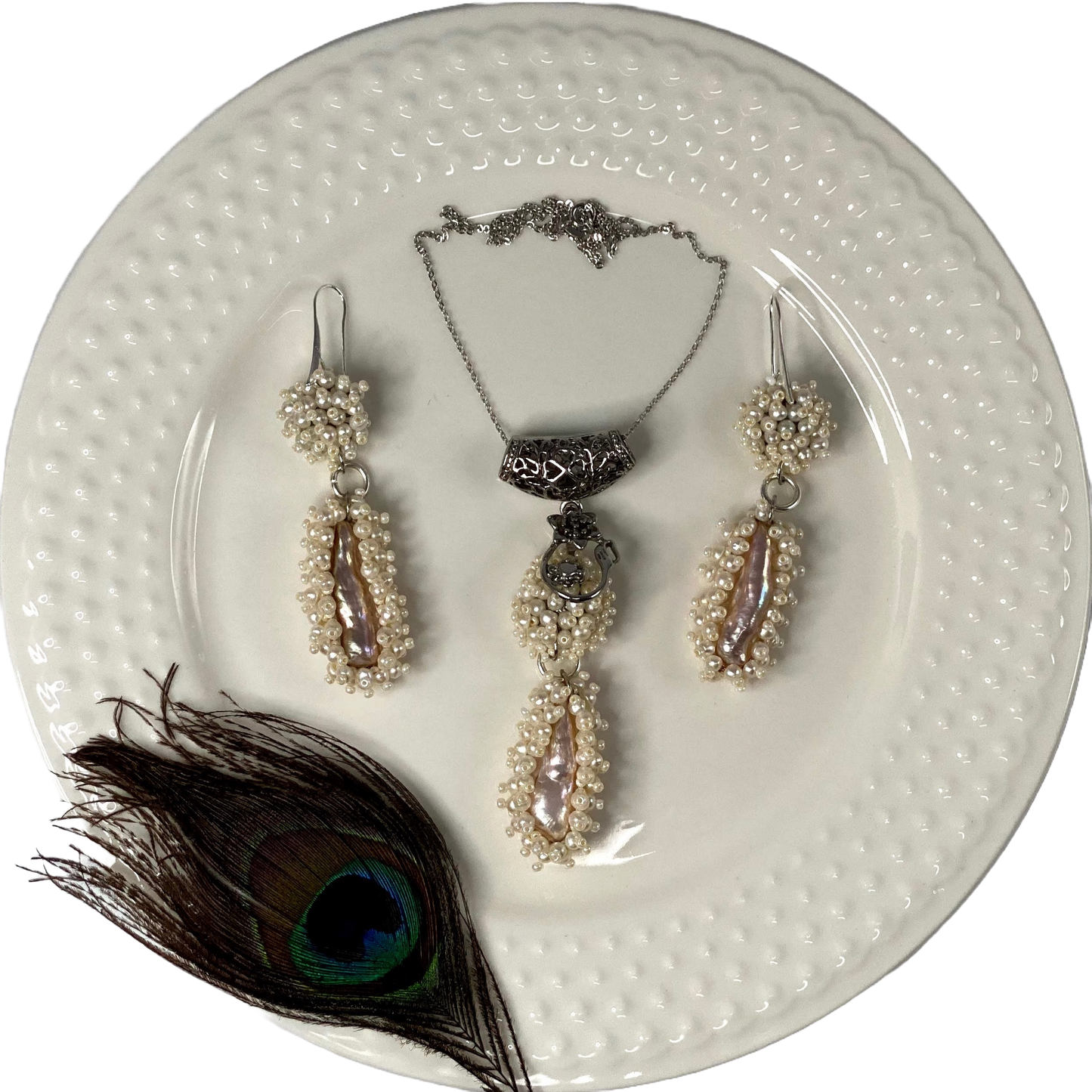 Victorian Style Bridal Pearl Set