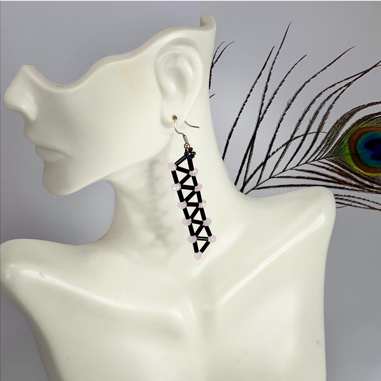 Zig zag Triangle Path Earrings