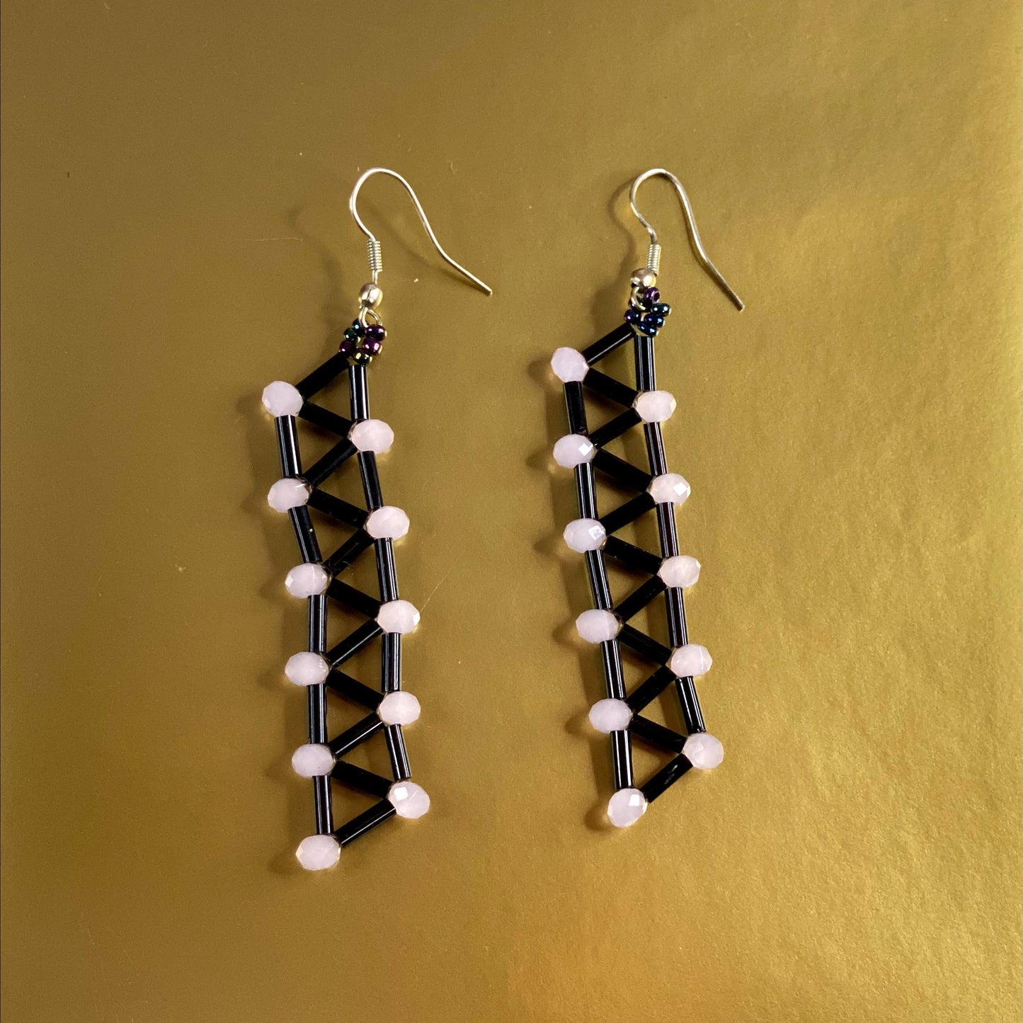 Zig zag Triangle Path Earrings