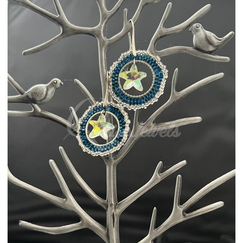 Beaded Circle Earrings-QuiseJewels