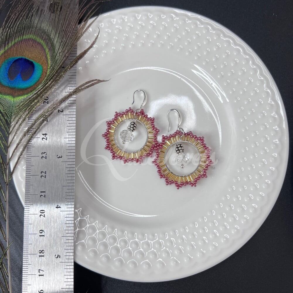 Beaded Circle Earrings-QuiseJewels