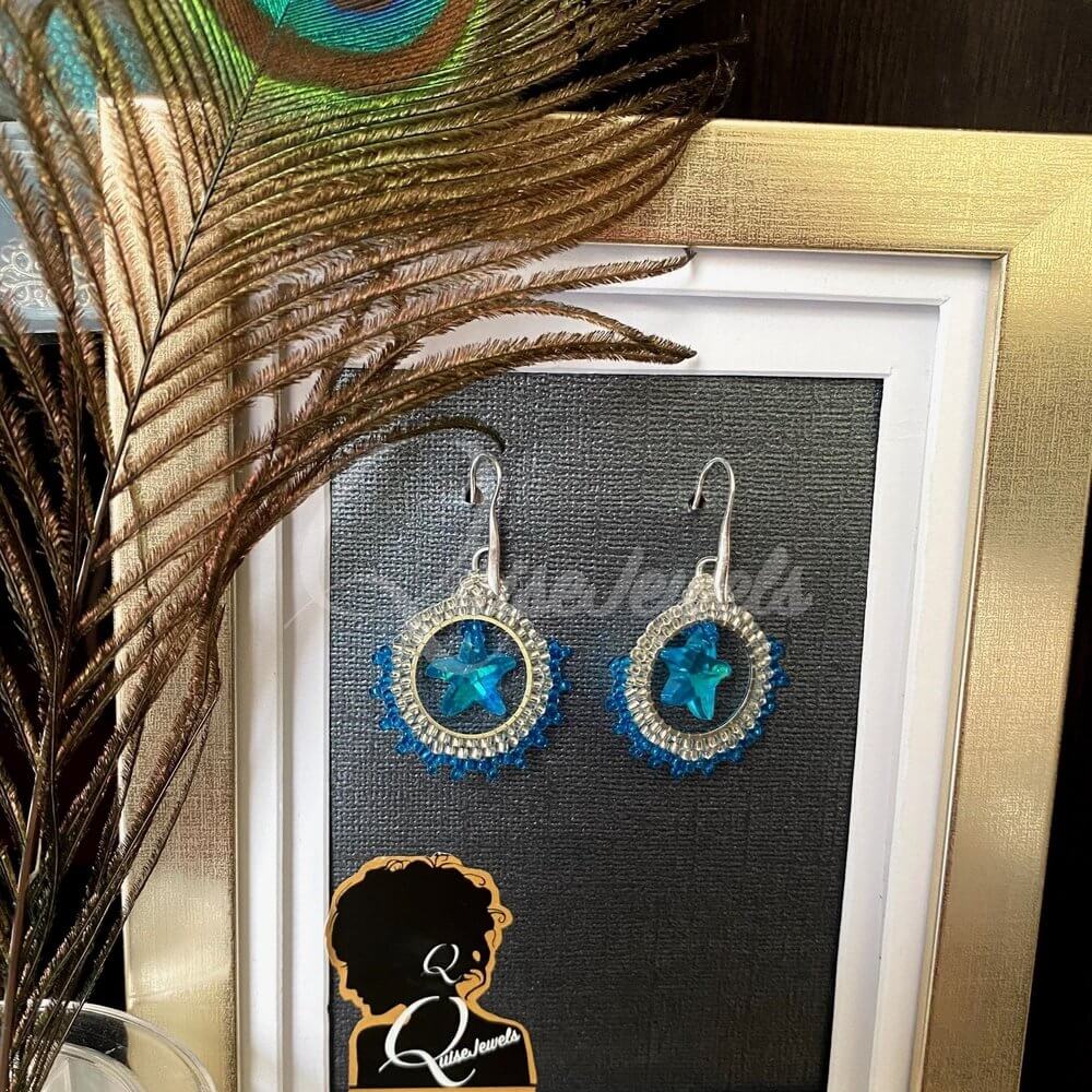 Beaded Circle Earrings-QuiseJewels
