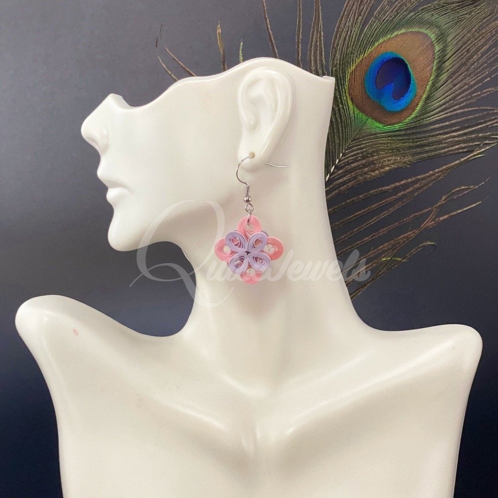 Cute multiple color small Flower Earrings-QuiseJewels
