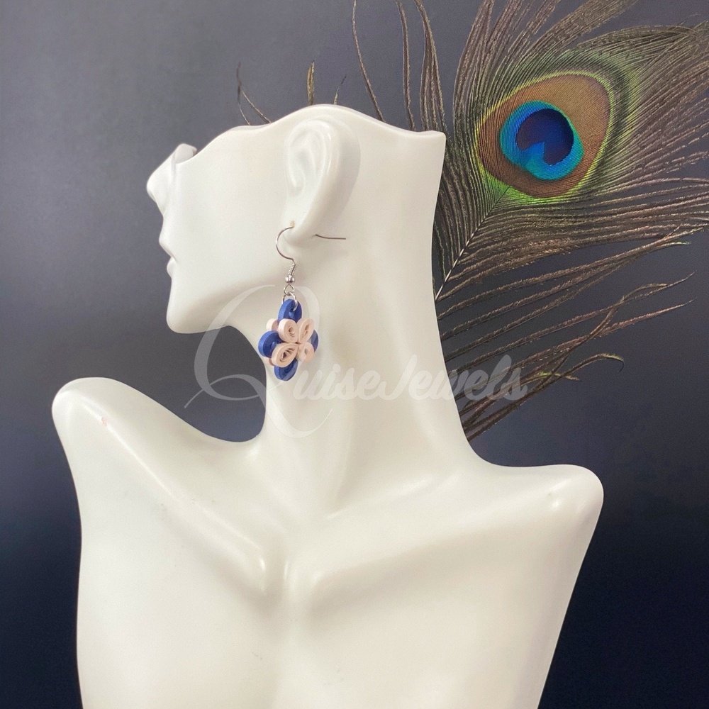 Cute multiple color small Flower Earrings-QuiseJewels