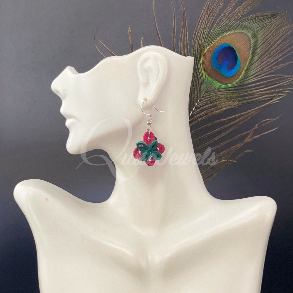 Cute multiple color small Flower Earrings-QuiseJewels