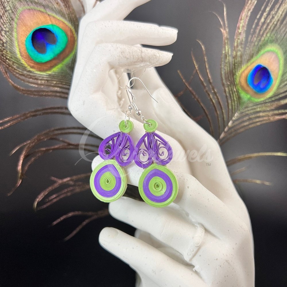 Filigree Floral Quilling Earrings-QuiseJewels