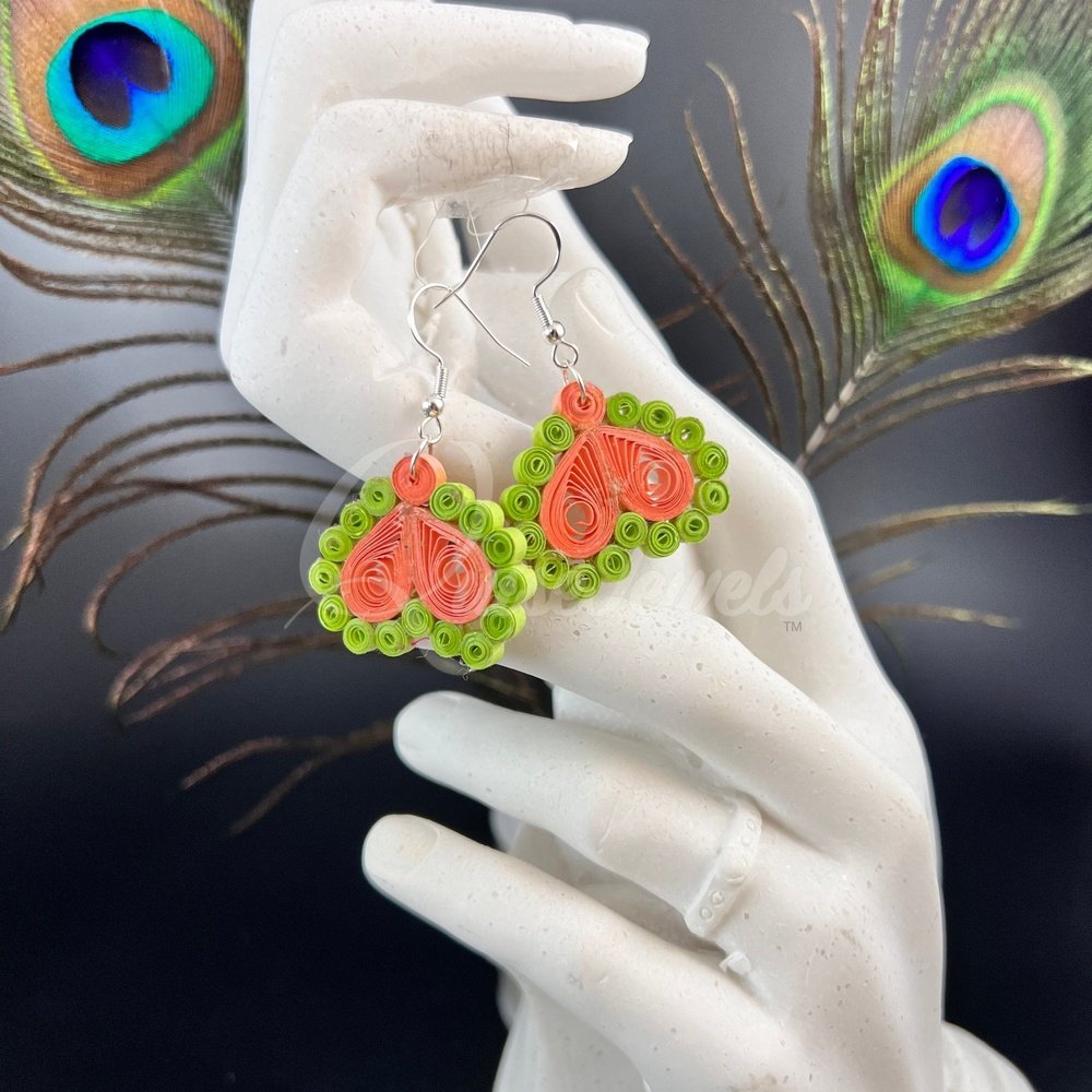 Filigree Floral Quilling Earrings-QuiseJewels