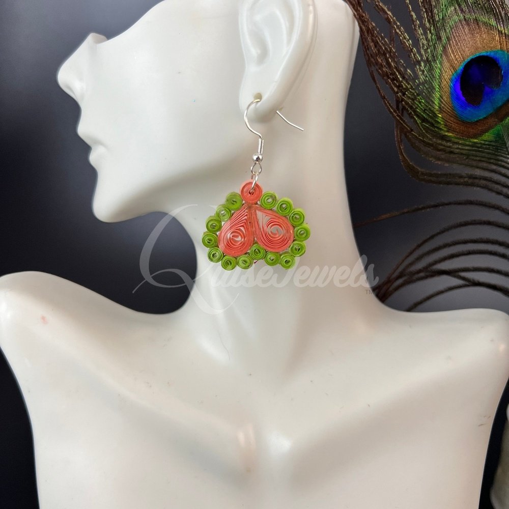 Filigree Floral Quilling Earrings-QuiseJewels