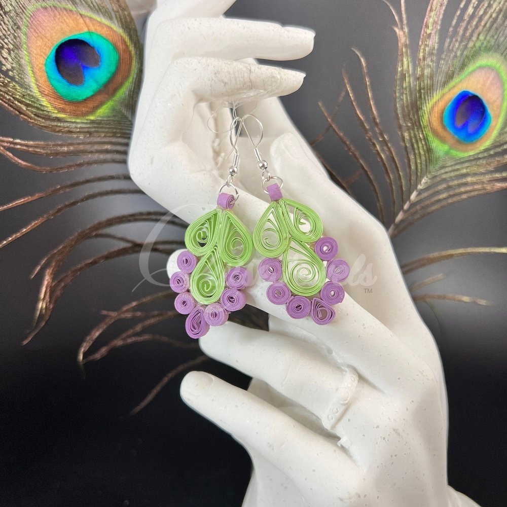 Filigree Floral Quilling Earrings-QuiseJewels