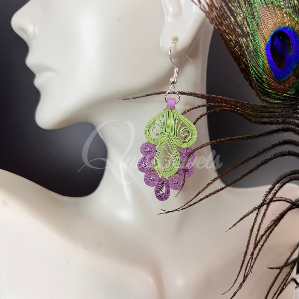 Filigree Floral Quilling Earrings-QuiseJewels