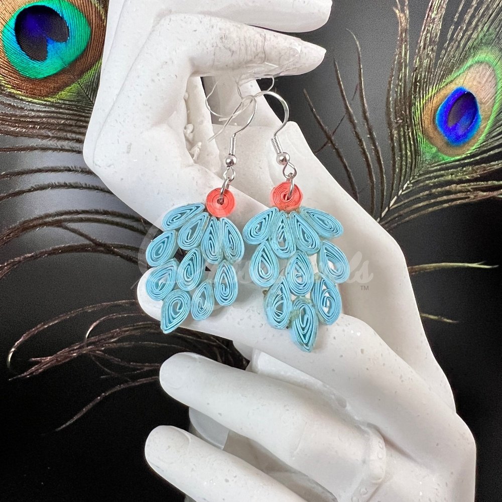 Filigree Floral Quilling Earrings-QuiseJewels