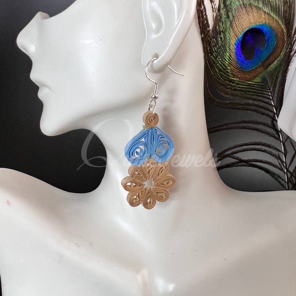 Filigree Floral Quilling Earrings-QuiseJewels