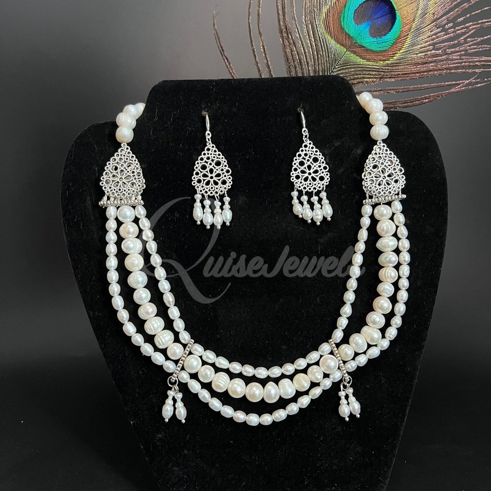 Layered Pearl Jewelry Set-QuiseJewels