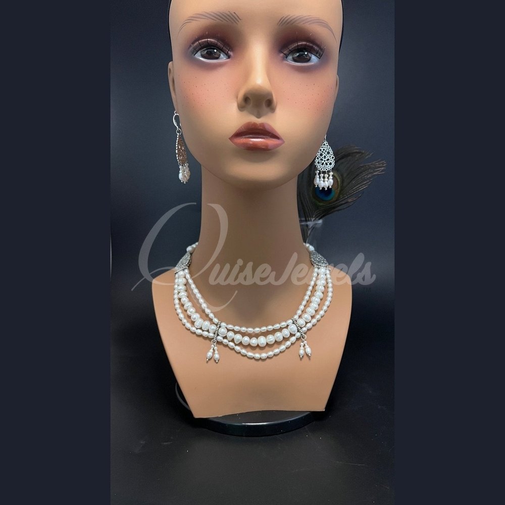 Layered Pearl Jewelry Set-QuiseJewels