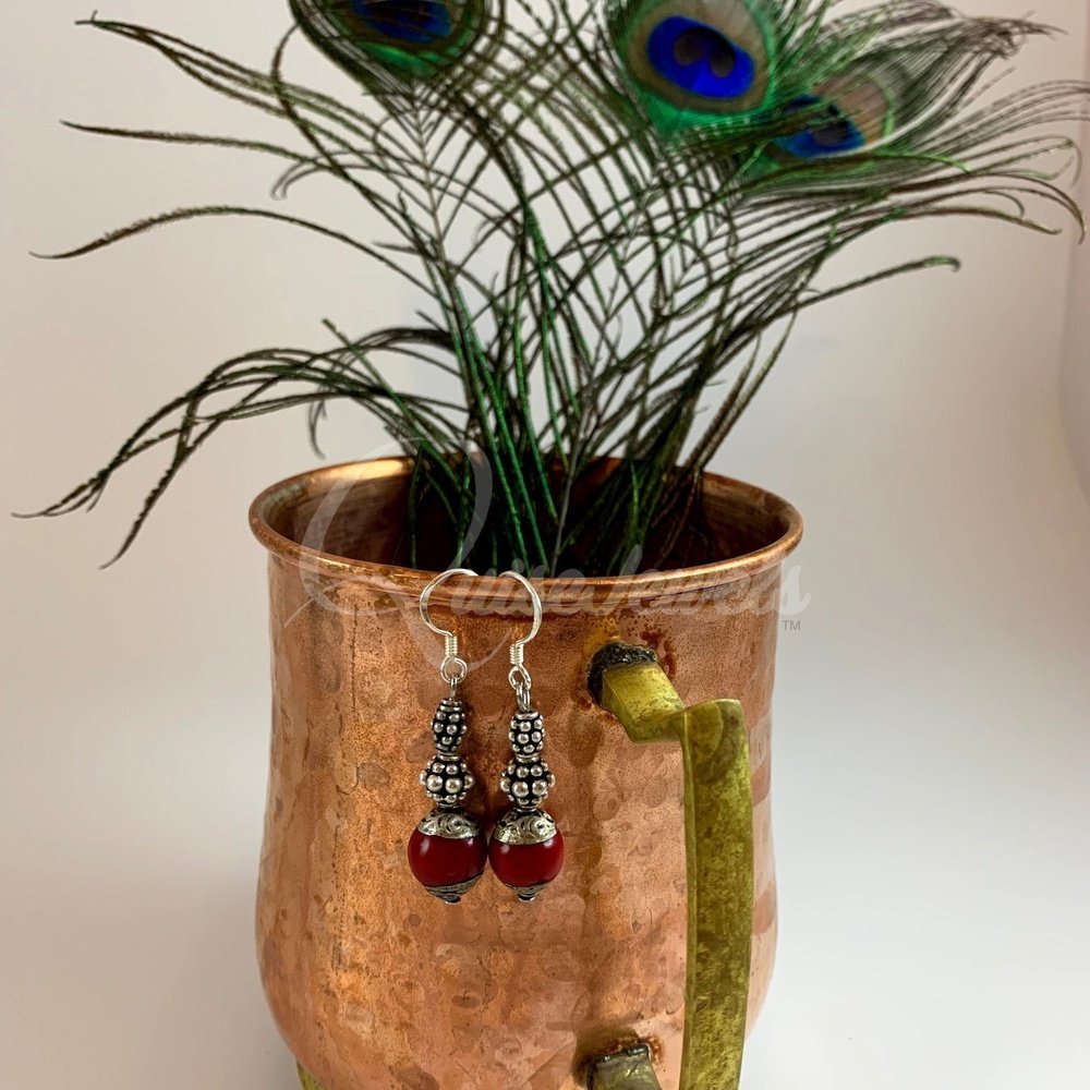 Red Jasper Resin Dangles-QuiseJewels